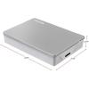 imageToshiba Canvio Flex 2TB Portable External Hard Drive USBC USB 30 Silver for PC Mac ampamp Tablet  HDTX120XSCAASilver