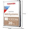 imageToshiba N300 PRO 10TB LargeSized Business NAS up to 24 Bays 35Inch Internal Hard Drive  Up to 300 TBYear Workload Rate CMR SATA 6 GBs 7200 RPM 512 MB Cache  HDWG71AXZSTB20 TB