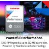 imageToshiba X300 20TB Performance ampamp Gaming 35Inch Internal Hard Drive  CMR SATA 6 GBs 7200 RPM 512 MB Cache  HDWR62AXZSTA16 TB