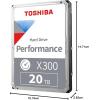 imageToshiba X300 20TB Performance ampamp Gaming 35Inch Internal Hard Drive  CMR SATA 6 GBs 7200 RPM 512 MB Cache  HDWR62AXZSTA20 TB