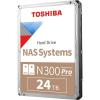 imageToshiba N300 PRO 10TB LargeSized Business NAS up to 24 Bays 35Inch Internal Hard Drive  Up to 300 TBYear Workload Rate CMR SATA 6 GBs 7200 RPM 512 MB Cache  HDWG71AXZSTB24 TB