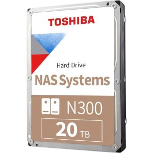 imageToshiba N300 PRO 10TB LargeSized Business NAS up to 24 Bays 35Inch Internal Hard Drive  Up to 300 TBYear Workload Rate CMR SATA 6 GBs 7200 RPM 512 MB Cache  HDWG71AXZSTB20 TB